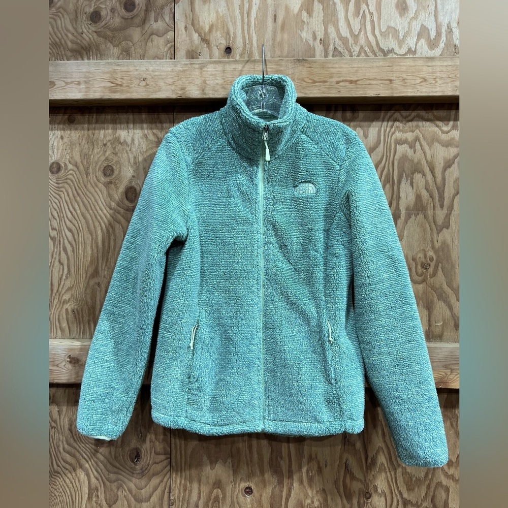 The North Face Osito Fleece Jacket — Cozy Plush Warmth in Sage Green, Size Small